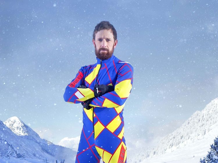 Undated file handout photo issued by Channel 4 of Sir Bradley Wiggins who has pulled out of winter sports show The Jump after breaking his leg. PRESS ASSOCIATION Photo. Issue date: Sunday February 12, 2017. Britain's most decorated Olympian said he was "gutted" that the injury forced him out of the competition. See PA story SHOWBIZ TheJump. Photo credit should read: Steve Brown/Channel 4/PA Wire NOTE TO EDITORS: This handout photo may only be used in for editorial reporting purposes for the cont