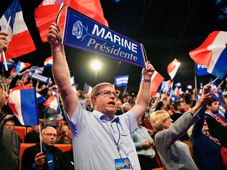 The launch of the Marine Le Pen's presidential campaign on 5 February in Lyon