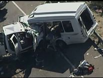 The two vehicles are thought to have been in a head-on collision