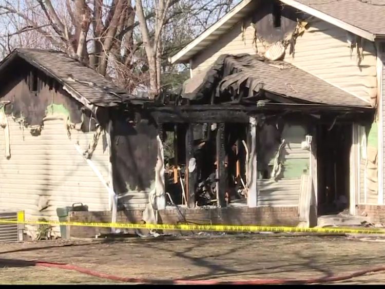 Six children made it out of the burning house alive. Pic: KSDK