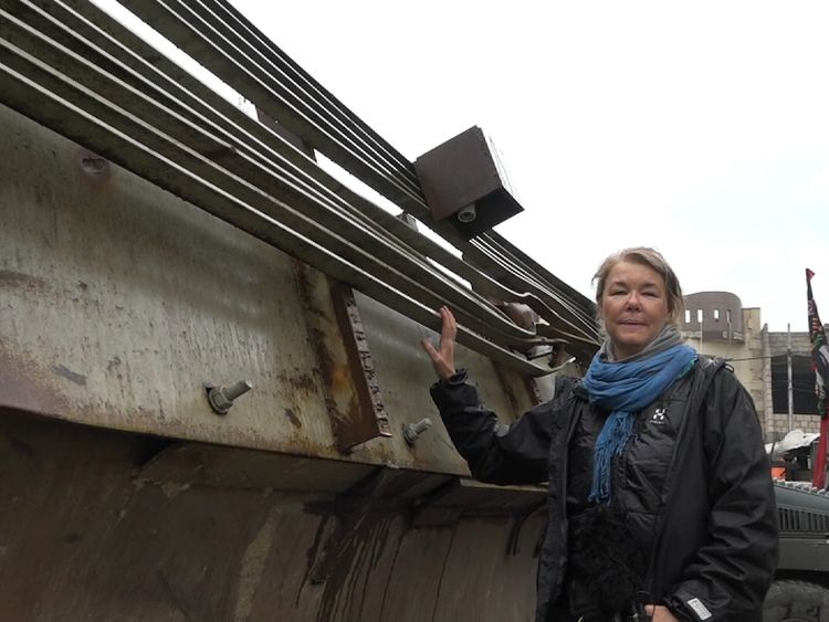 Sky News has seen bulldozers which have been adapted to be used as 'killing machines' in Mosul.