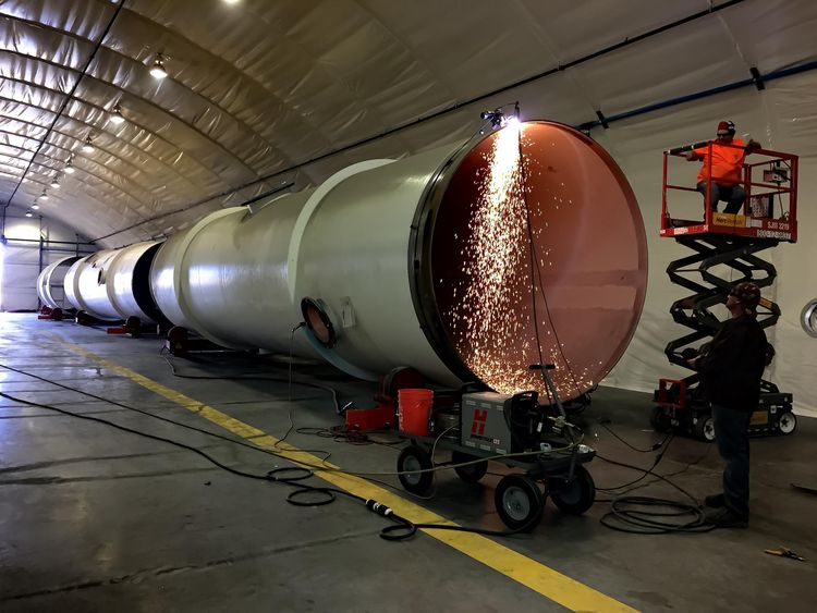 Hyperloop One's test track in the Nevada desert