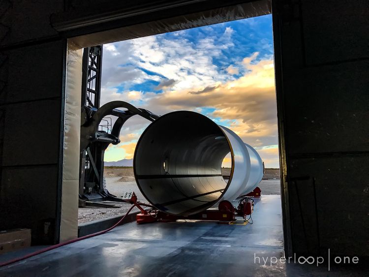 Hyperloop One's test track in the Nevada desert