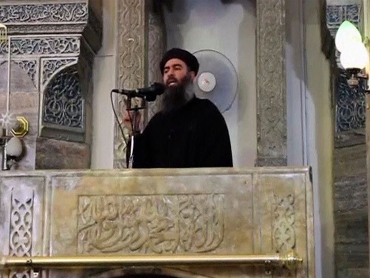 2014: IS leader Abu Bakr al-Baghdadi preaches from the pulpit of Mosul's famous Great Mosque of al-Nuri