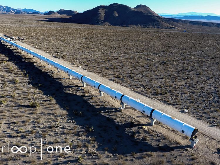 Hyperloop One's test track in the Nevada desert