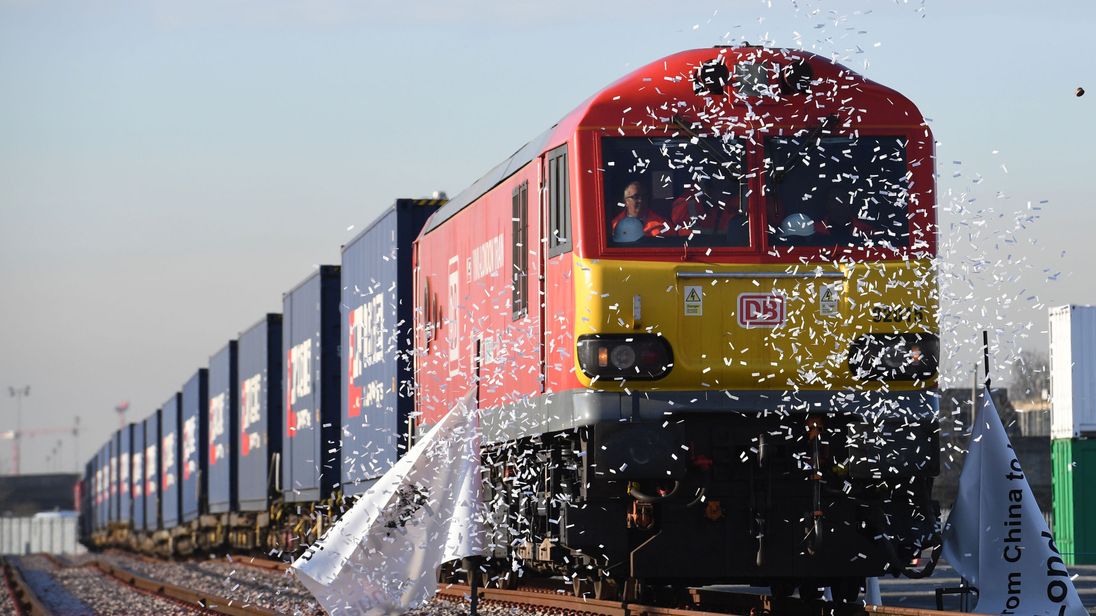 Silk Road train sets off on first UK to China rail freight journey
