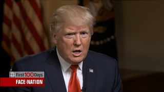 Donald Trump appears on CBS's Face The Nation show