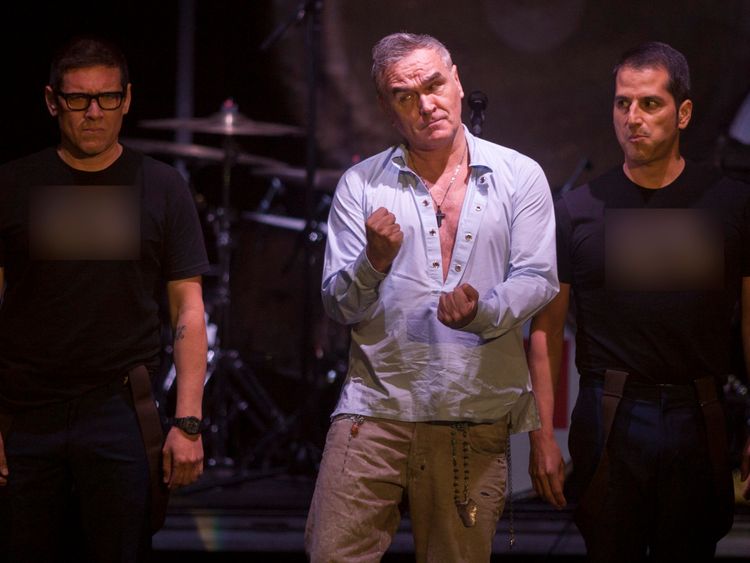 Morrissey performing at an earlier gig in Mexico in March