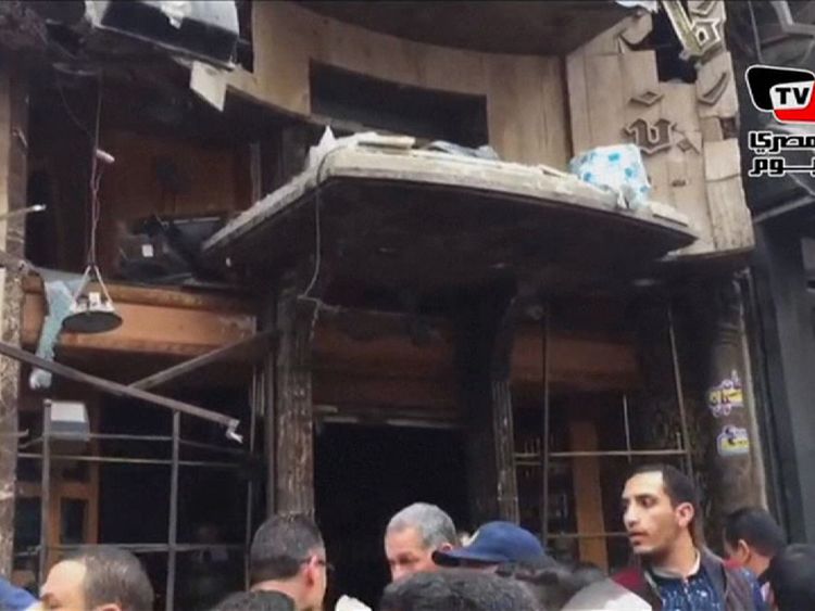 The front of the building has been completely destroyed