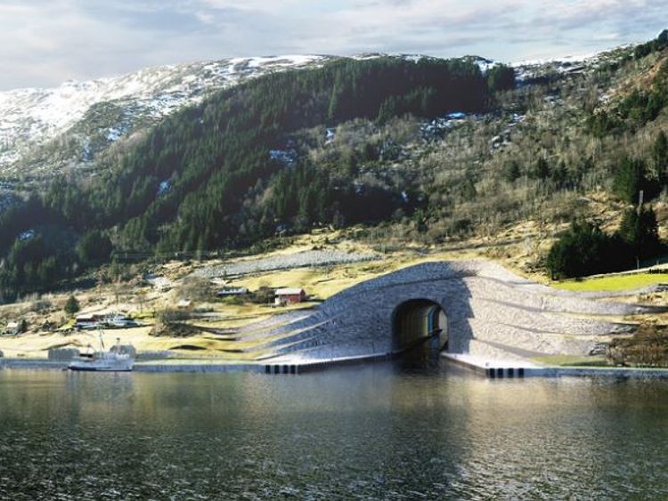 The Stad will be one mile long. What the entrance will look like. Photos by Kystverket/ Norwegian Coastal Administration