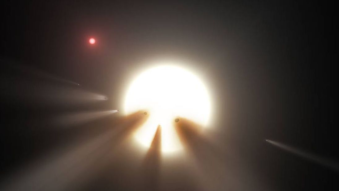 This illustration of Tabby&#39;s Star was released by NASA.  Pix: JPL-Caltech