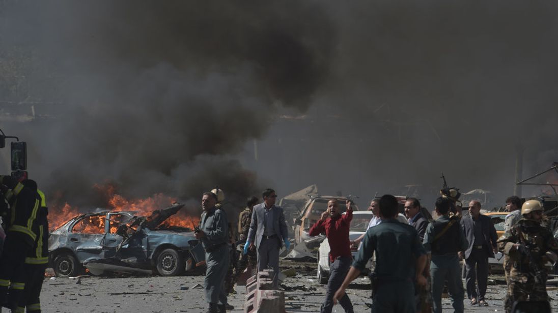 Image result for Kabul Explosion Near Afghanistan Presidential Palace Kills 80