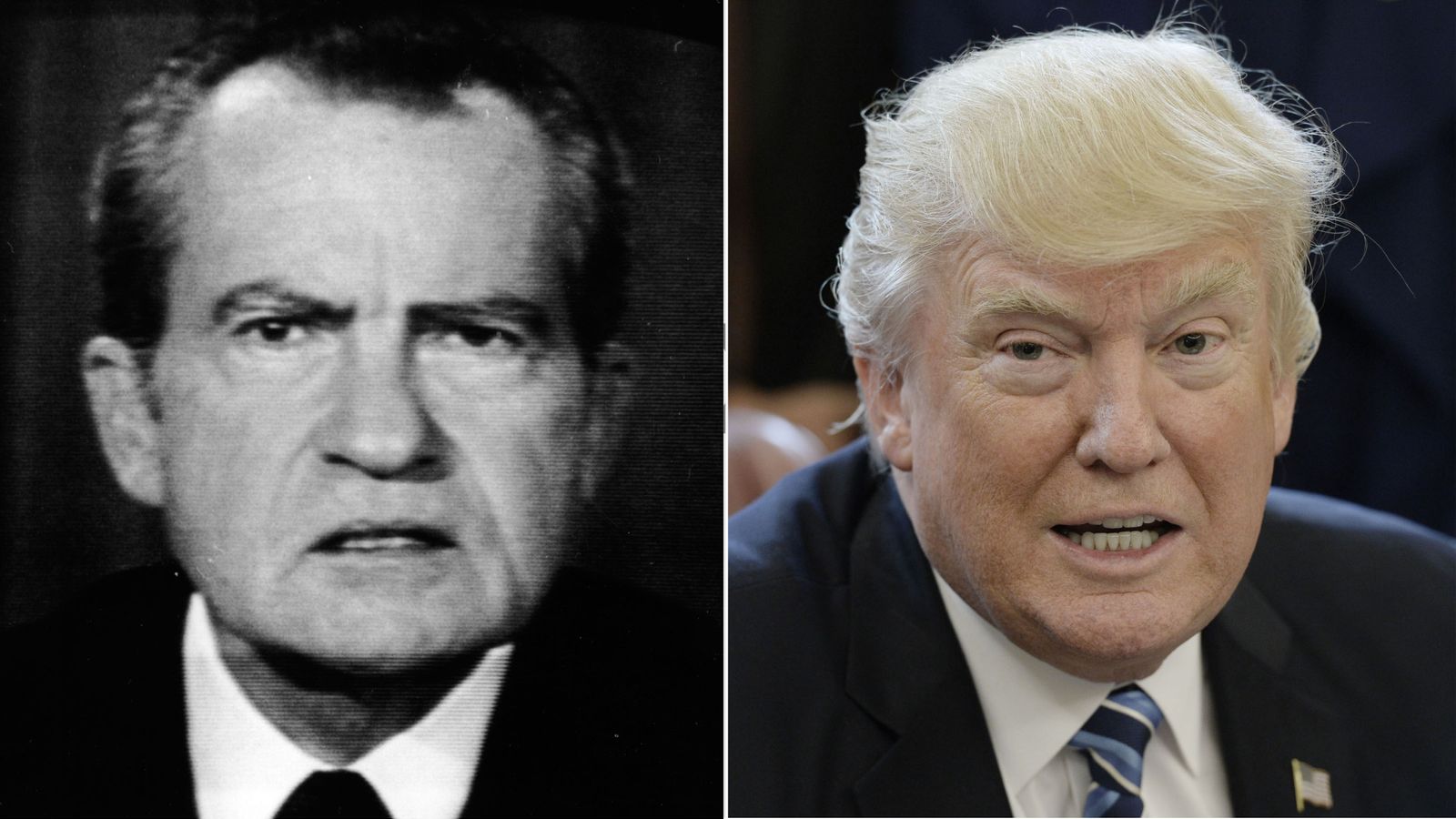 Richard Nixon (L) and Donald Trump