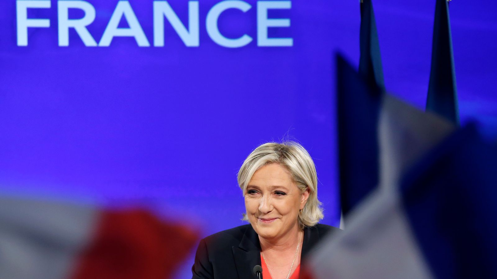 French presidential election candidate for the far-right Front National (FN) party, Marine Le Pen