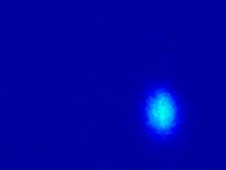 First Laser Light at the European XFEL, recorded by an X-ray detector at the end of the tunnel. Credit: DESY