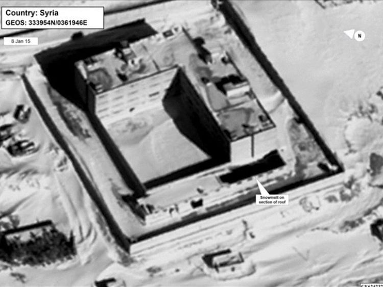 Snow had melted away from part of the building allegedly being used as a crematorium