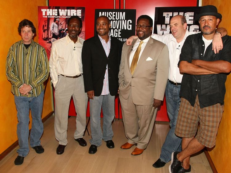 The Wire&#39;s Richard Price, Clarke Peters, Seth Gilliam,Wendell Piere, David Simon and Clark Johnson