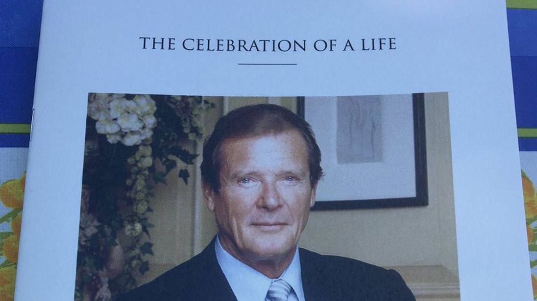 Private memorial held for 'Roger Moore'