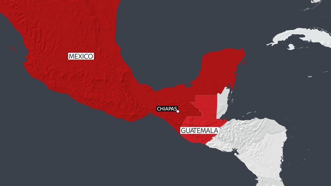 The quake hit close to Guatemala's border with Mexico