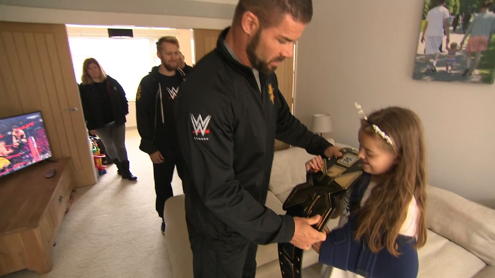 WWE NXT stars surprise Manchester Arena attack victim with championship belt