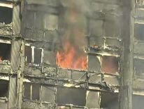 Firefighters were still battling the blaze late on Wednesday afternoon 