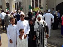 (L-R) Yahya Hashim, Yaqub Hashim, Hashim Hashim, Firdaws Hashim, Nura Jamal. Pic: Solidarity Sports Charity