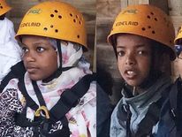 Siblings 12-year-old Firdaws and her brother 14-year-old Yahya Hashim