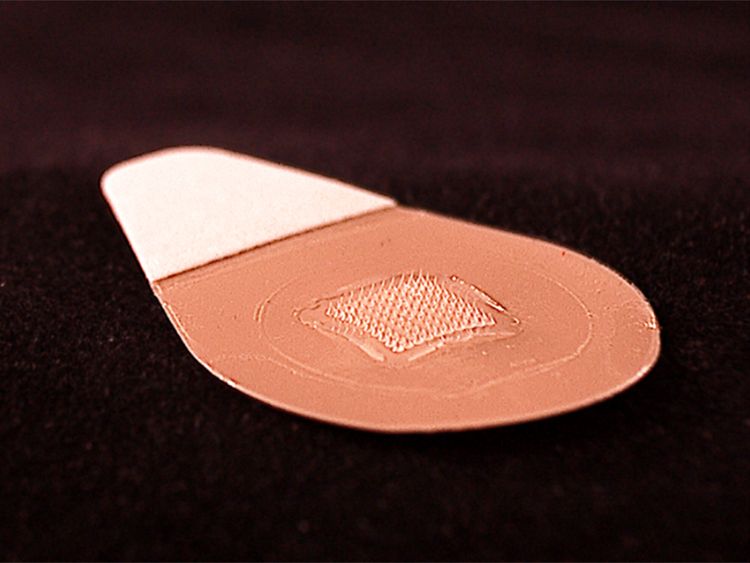 Microneedle patch developed by Emory University which could replace needles