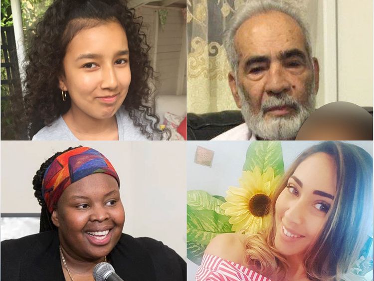 (clockwise from top left) Jessica Urbano Ramiez, Ali Yawar Jafari, Mariem Elgwahry, Khadija Saye