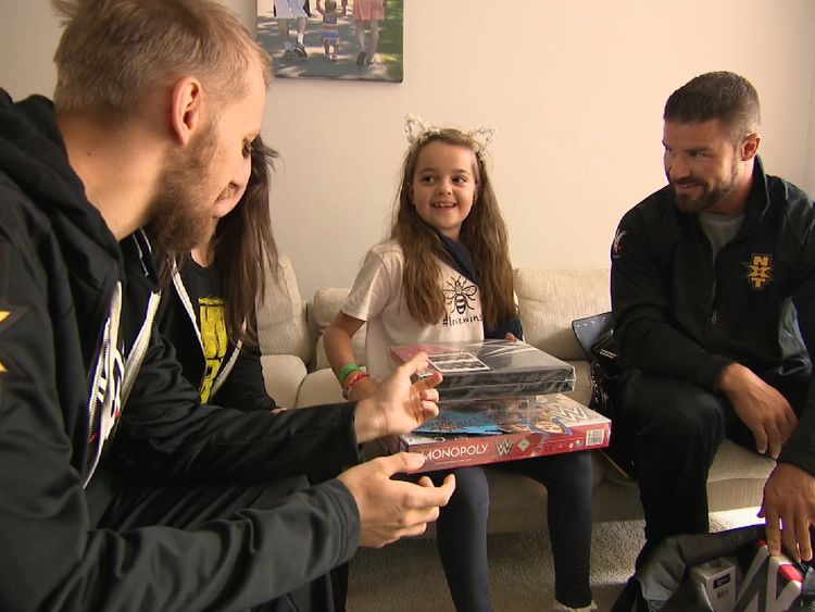 WWE NXT stars surprise Manchester Arena attack victim with championship belt