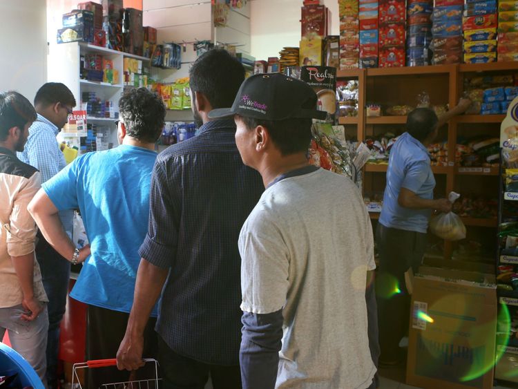 There has been panic buying in Qatari supermarkets after Saudi Arabia closed land borders