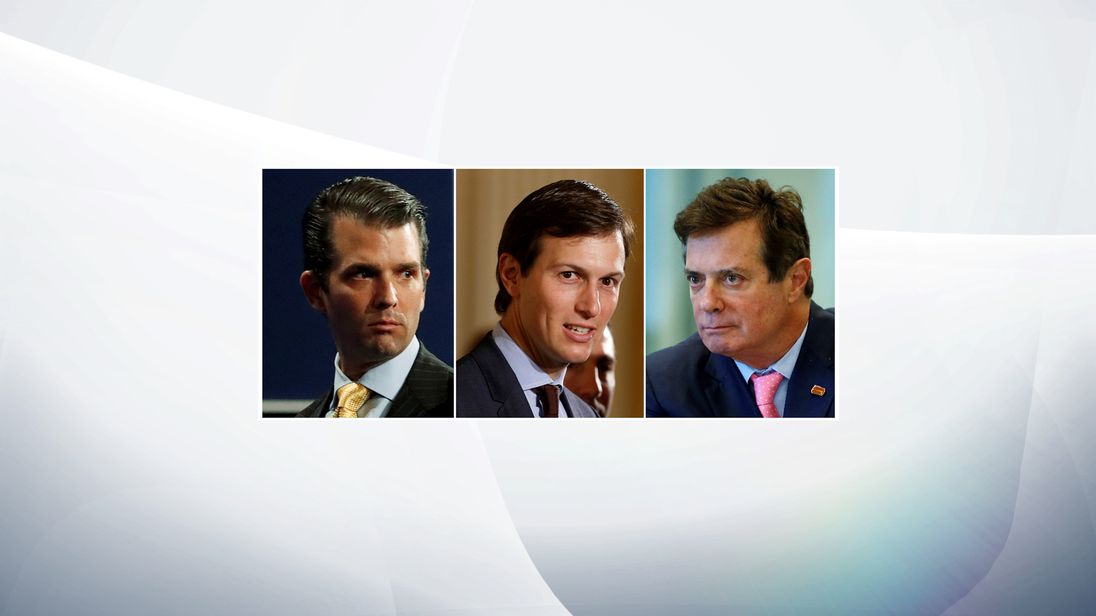 Donald Trump Jr Jared Kushner Paul Manafort