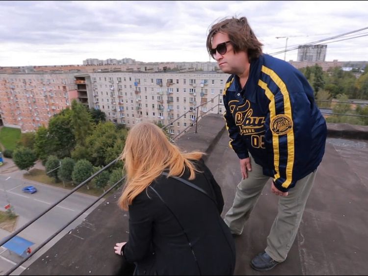 Diana Pestov's parents visiting the scene of her death, after she became a victim of the Blue Whale online death game