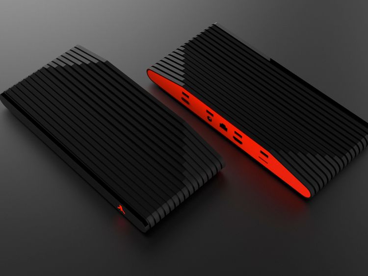 A more modern-looking version comes in black and red. Pic Atari