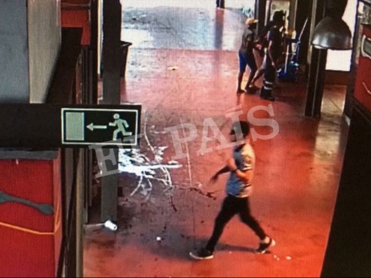 Younes Abouyaaqoub, the man suspected of driving the white Fiat van into crowds along Las Ramblas