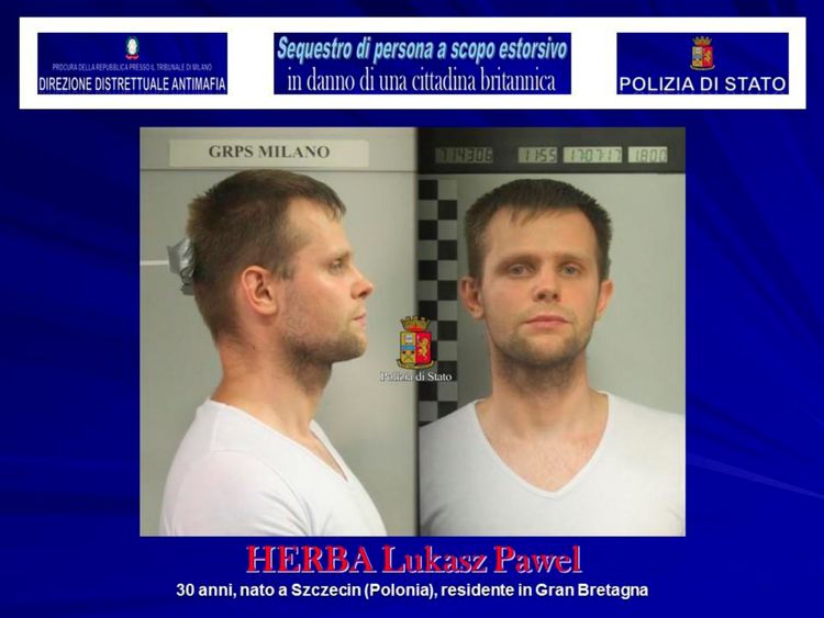 Lukasz Pawel Herba has been charged with kidnapping for extortion purposes
