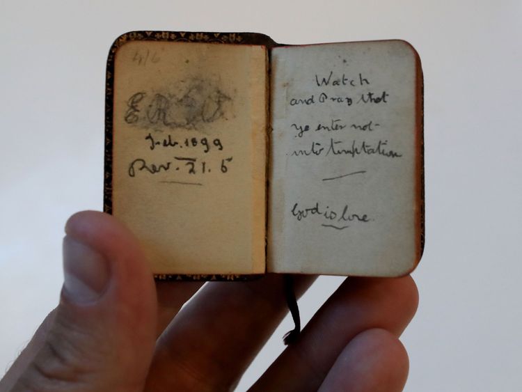 A miniature bible, dated 1899 and with the initials ER (believed to stand for Eleanor Rigby) written inside