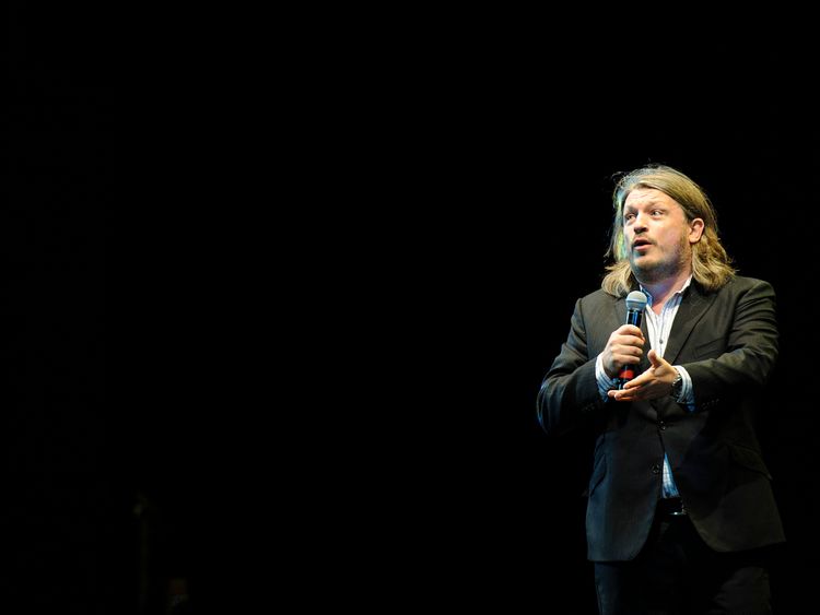 LONDON, ENGLAND - OCTOBER 06: (EXCLUSIVE COVERAGE) Richard Herring performs during the ZSL Roar With Laughter event at Hammersmith Apollo on October 6, 2012 in London, England. (Photo by Ben Pruchnie/Getty Images)