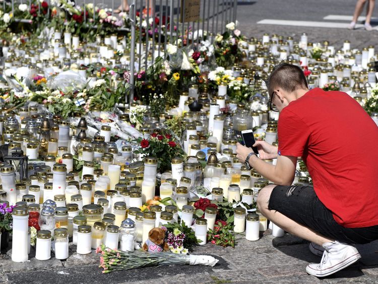 Finnish police question terror attack suspect Finnish police question terror attack suspect