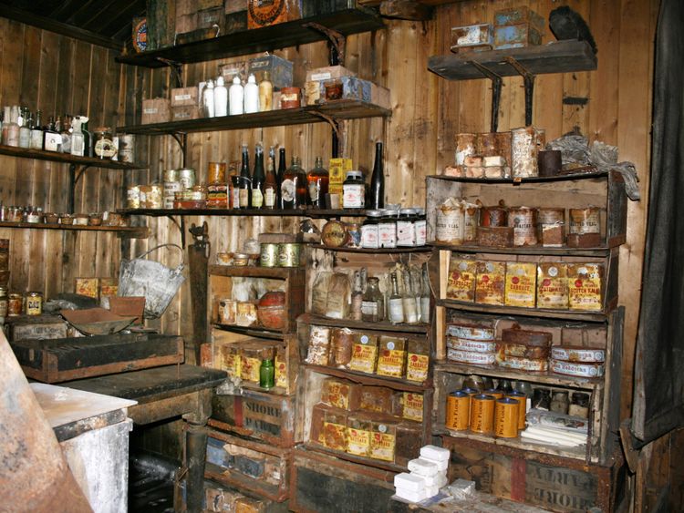 The Terra Nova hut was stocked with supplies for the expedition
