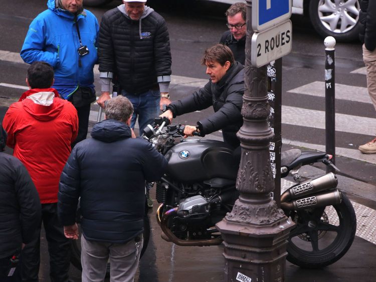 Tom Cruise films Mission Impossible 6