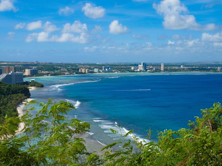 Guam, a US territory in the western Pacific Ocean, is one to more than 160,000 people
