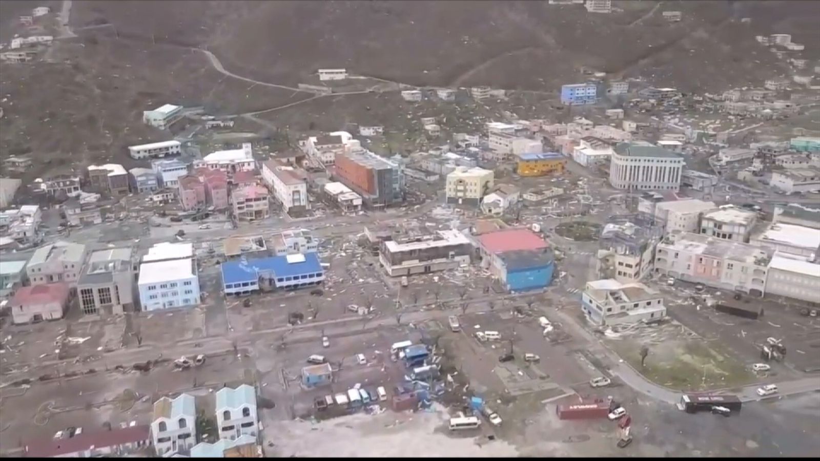 Destruction caused by Irma on the British Virgin Islands