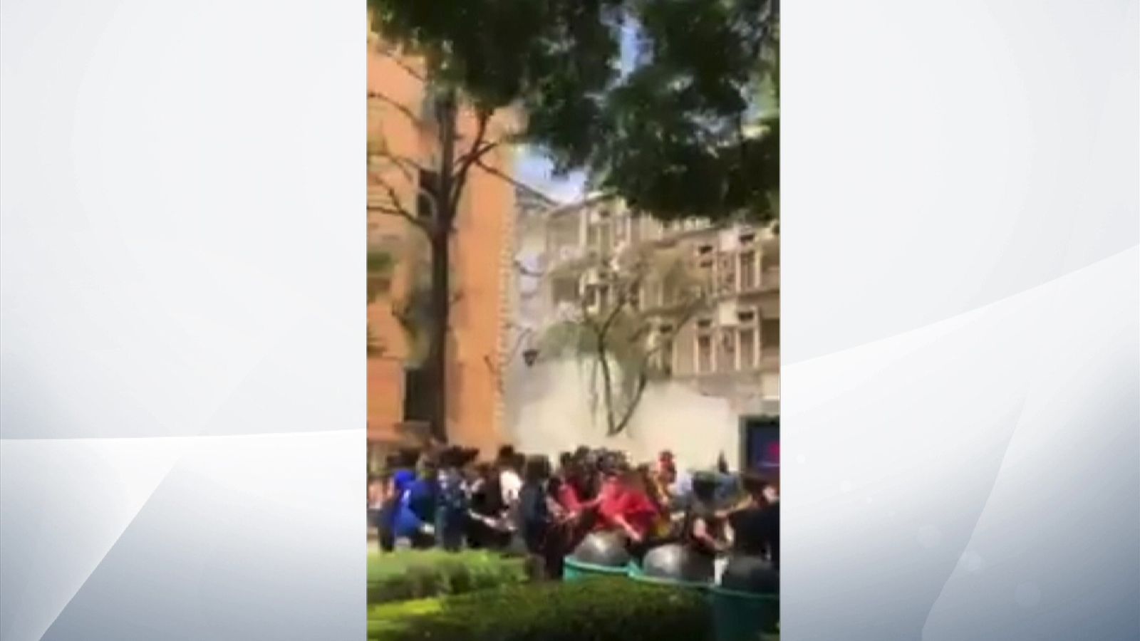 Part of a college in Mexico City collapses during the earthquake