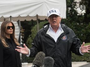 President Trump spoke to reporters as he set out for Florida