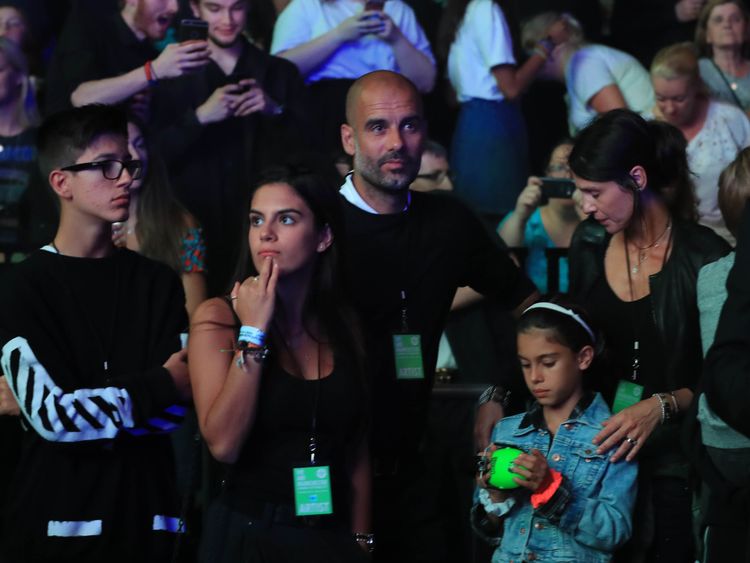 Manchester City manager Pep Guardiola was at the show