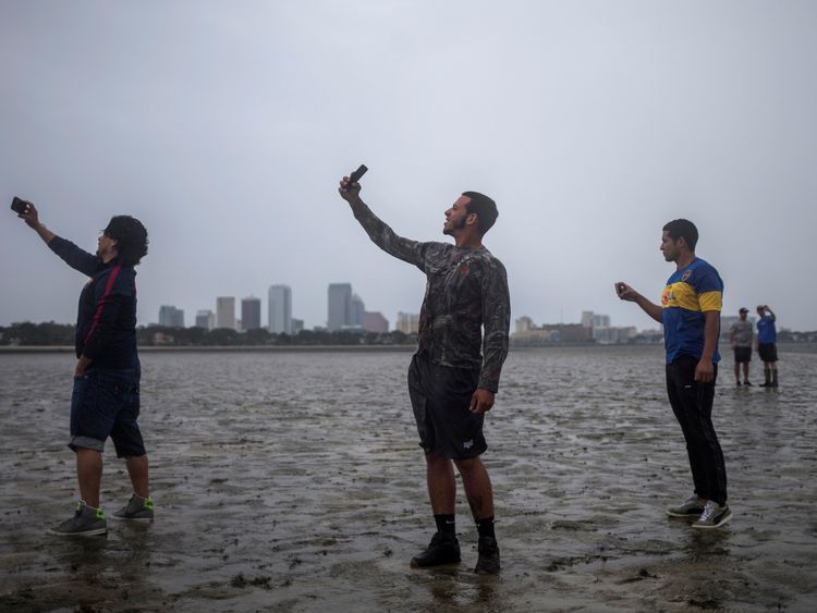 Selfie time as the storm approaches Tampa