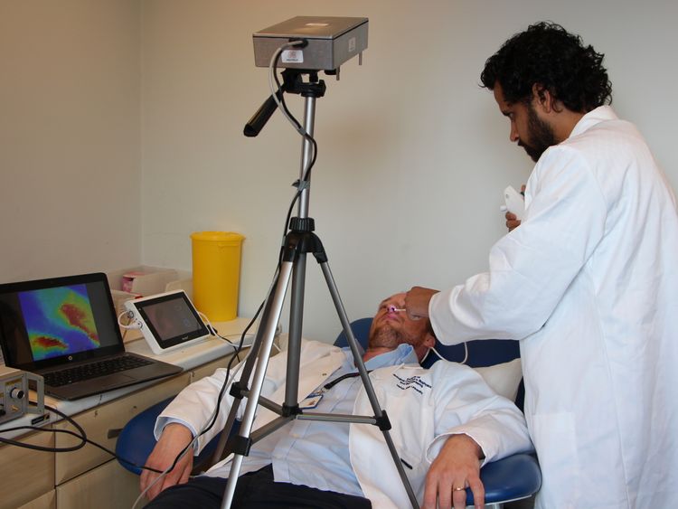 The camera can precisely track the location of the endoscope. Pic: University of Edinburgh