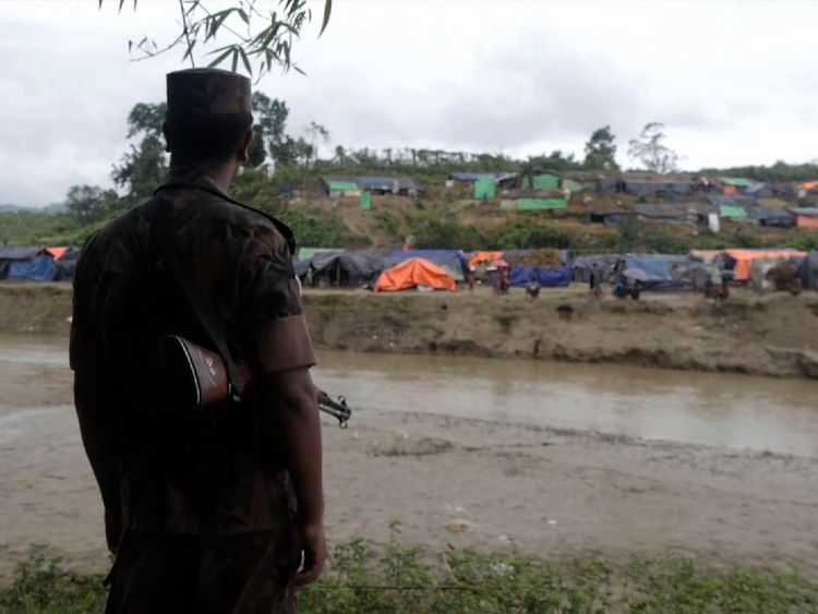 Guards are stopping the Rohingya from entering Bangladesh