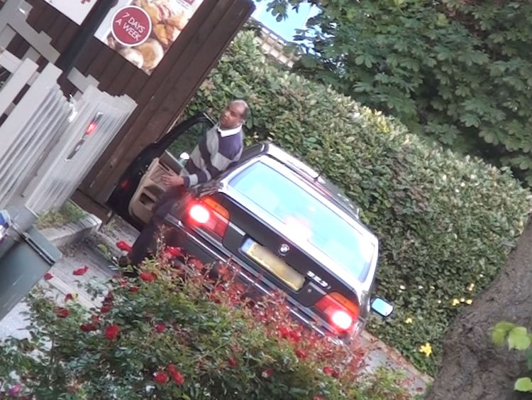 Sheth was spotted meeting the gang in his car. Pic: NCA